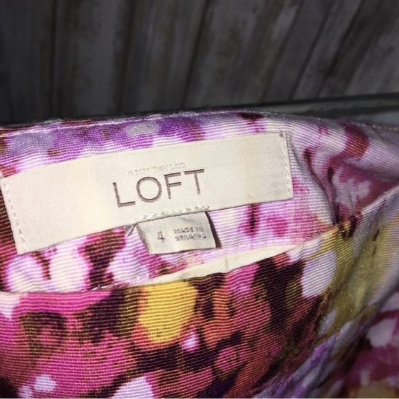 Loft Pink & Yellow Floral Pencil Skirt - Picture 5 of 6